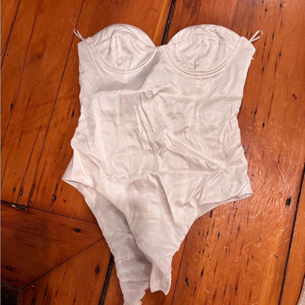 Zara Off-White Strapless Corset - Picture 6 of 7